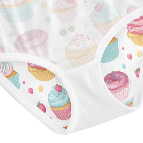 Girls Underwear Soft Cotton Cupcakes Kids Panties in Sizes 2/3t, 4t, 5t, 6 and 8 5