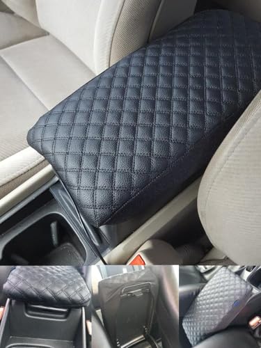it's us Center Console Armrest Cover for Nissan Maxima 2008–2014, Center Console Lid Cover Replacement, Synthetic Leather Interior Accessories Protector, Black