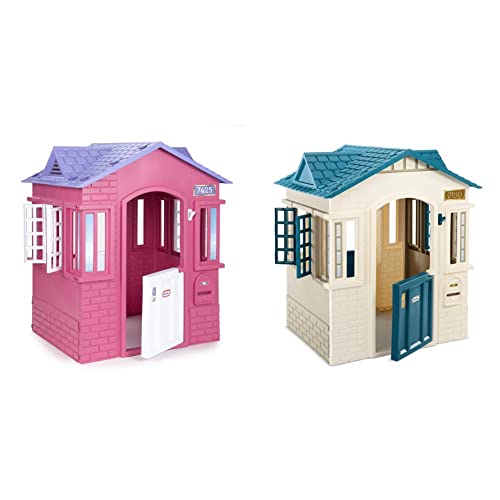 Little Tikes Cape Cottage Pretend Princess Playhousefor Kids, Indoor Outdoor, With Working Doors And Windows, For Toddlers Ages 2+ Years & Cape Cottage Playhouse - Blue #TOP16