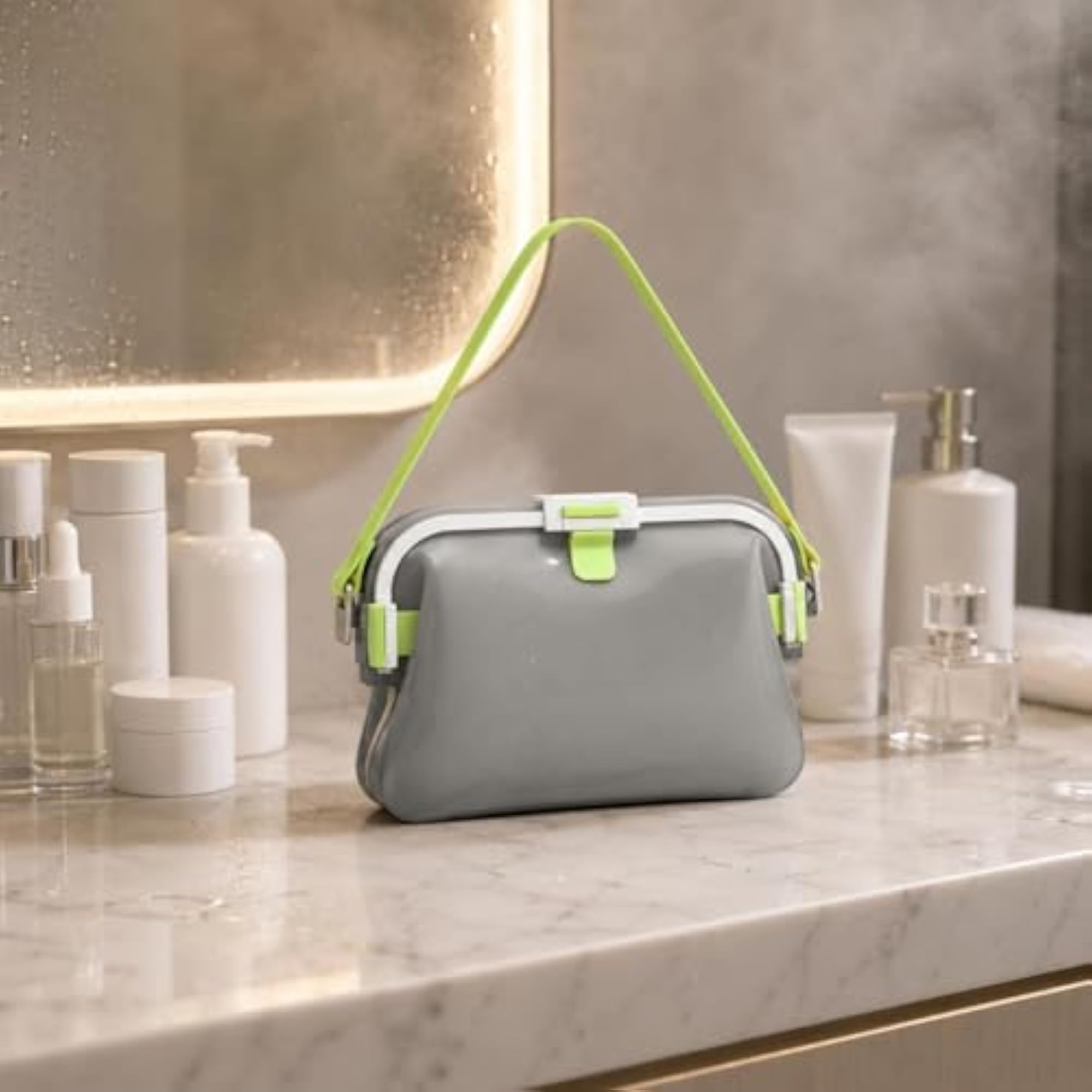 Translucent Frosted Silicone Shoulder Bag, Water-Resistant