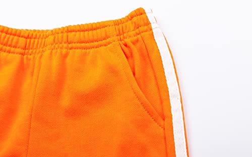 Littlespring Toddler Girl Active Outfits Long Sleeve Full Zip Jacket And Pants Set Orange 4T #TOP6