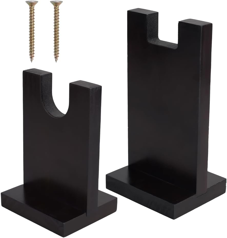MiOYOOW Gun Display Stand, Stable Wood Rifle Racks Gun Storage Holder with Non-Slip Pads for Enthusiasts Collectors
