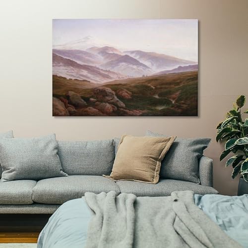 Décoration de salon Friedrich montagnes tableau mural 20x30