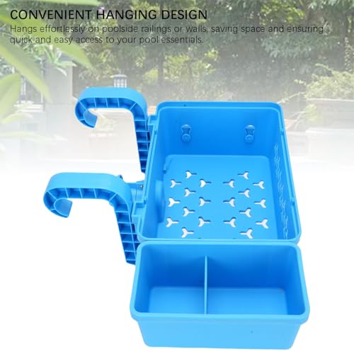 Miniatura 3 de Spacnana Cesta De Almacenamiento Para Piscina Con Portavasos, Organizador Colgante De Plástico, Accesorio De Gran Capacidad Para Piscinas Elevadas Y Espacios Al Aire Libre Blue
