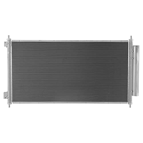 TRQ A/C Condenser and Receiver Drier Assembly Compatible with 2008-12 Honda Accord 10-11 Accord Crosstour 12-15 Crosstour