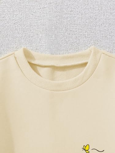 RoseSeek Moletom feminino com estampa de desenho animado e gola redonda, gola redonda, ombro caído,