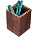 MaxGear Pencil Holder Pen Holders Wood Pen Holder for Desk Pencil Holders Wooden Desk Pencil Organizer Pen Cups for Desktop, Walnut