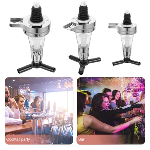 Dispensador de licor para fiestas y coctelería en casa, set de 3 piezas fácil de limpiar 7