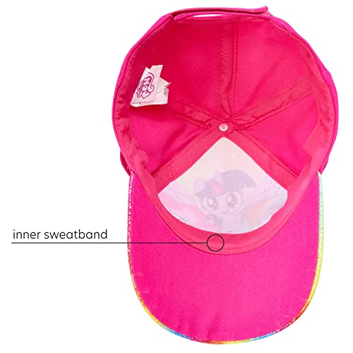 Hasbro Little Girls My Little Pony Cotton Baseball Cap, Rainbow Dash, Dimensional Ears, Age 2-7, Size Age 4-7, My Little Pink #TOP4