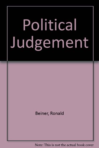 Political Judgement 0416342701 Book Cover