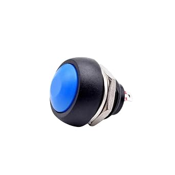 5/10pcs PBS 33A 33B Plastic Round Momentary Latching Electric Push Button Switch 12mm Self Reset Locking Pushbutton Red GreenBlue Momentary,10pcs