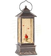 Amazon.com: 12 Inch Snow Globe Christmas, Glitter Lighted Lantern with ...