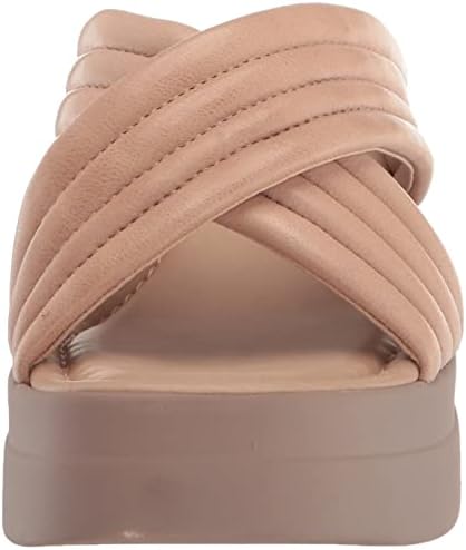 Bella Vita Made in Italy Women's Maz-Italy Platform Sandal Wedge, Nude Leather, 10 Wide | Image 1