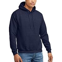 Hanes Men's Comfortblend Midweight Fleece Pullover EcoSmart Hoodie (Deep Red, Large)