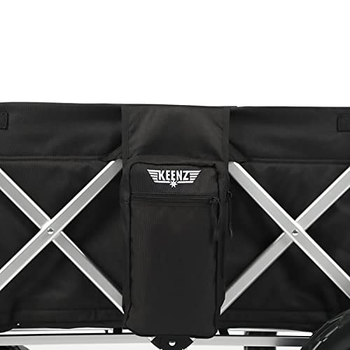 Keenz 7S 2.0 Stroller Wagon - Foldable, Double Stroller for Infant and Toddler, Safe Kids Wagon with Sun Protection and 5-Point Harness, Ideal for Trips, Beach, Park - Fully Loaded with Accessories