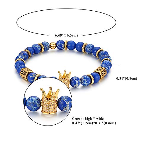 Pulsera Charm Corona CZ Crown King 8mm Cupimatch miniatura 3