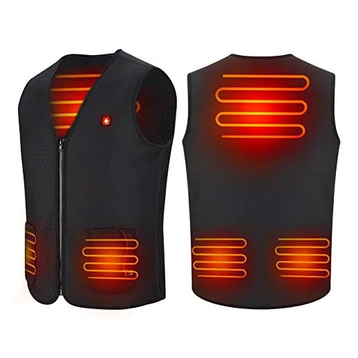 Gilet Chauffant Chargement USB, Lavable Homme & Femme Veste Chauffante Electrique avec 3 Contrôle de Température pour Le Ski en Plein Air, Randonnée, Chasse, La Moto et Le Camping(sans Batterie) - XL