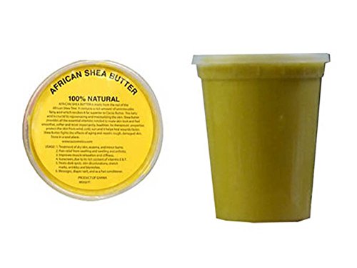 32oz African Shea Butter 100% Pure Unrefined Raw Shea Butter, From Ghana (Gold or Ivory) (Gold)