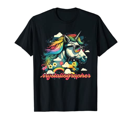 Regenbogen Einhorn Kristallgrapher | Kristallografie T-Shirt Regenbogen Einhorn Kristallgrapher | Kristallografie T-Shirt