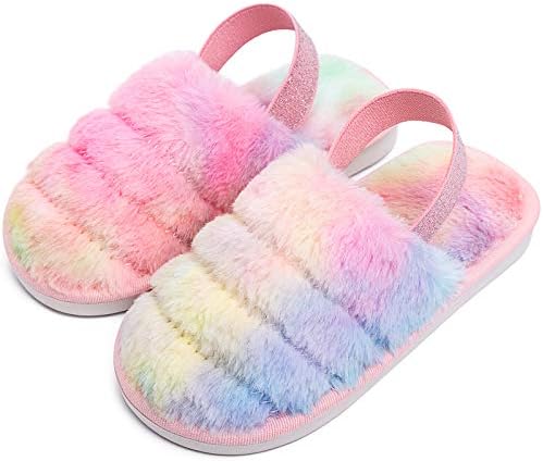 fur slippers for kids
