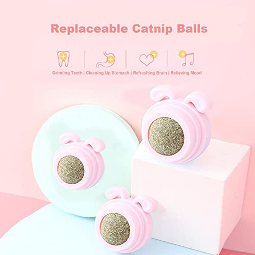 Bola de parede catnip - Gato Comestível Rotativo Lambendo Brinquedo para Parede de Gatos,Brinquedos