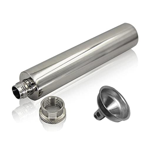 Lnhgh Petaca 2oz - Petaca A Prueba De Fugas Petaca con Embudo | Tubos De Frasco De Whisky De Vino De Bolsillo De Tubo Inferior Largo para Alcohol