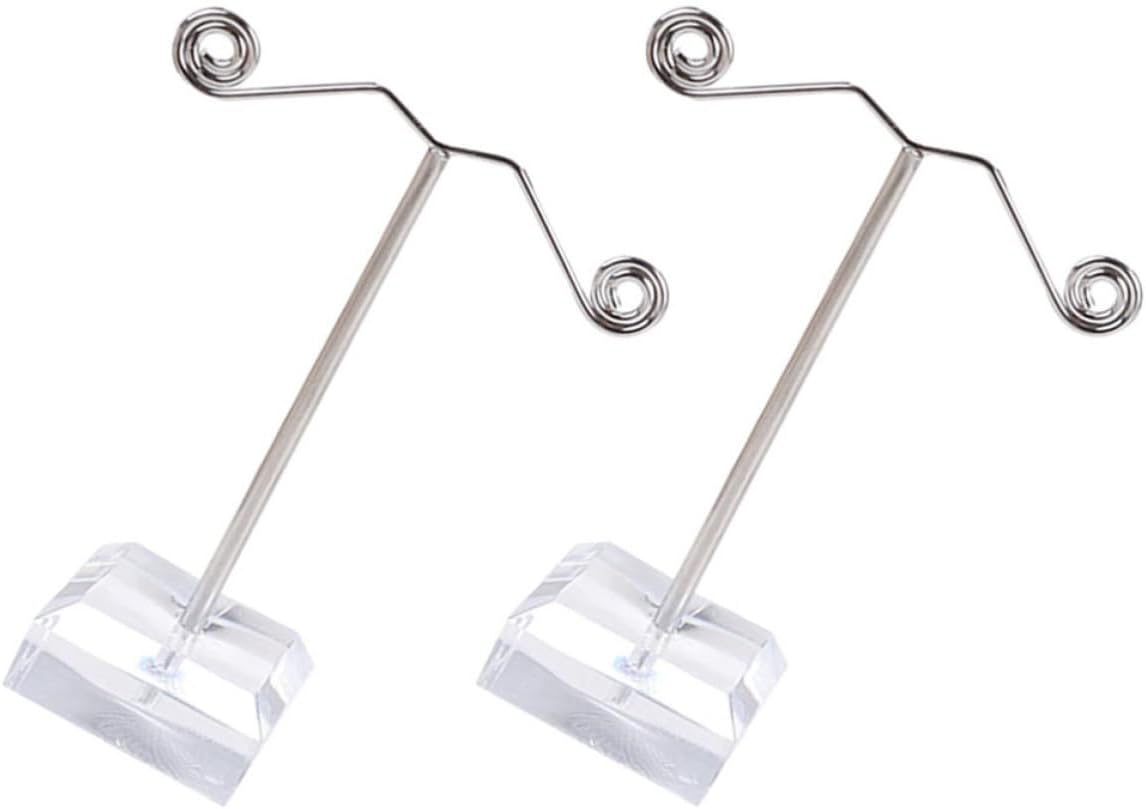 BESTonZON Acrylic Jewelry Display Stand Versatile Small Accessory Display Holder Mini Organizer 2pcs Sleek and Modern Design for Bracelets and Necklaces for Home Decor