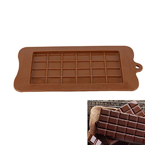 FairOnly 24 cavidades Molde de chocolate de silicone para doces Barra de açúcar, bloco de gelo para