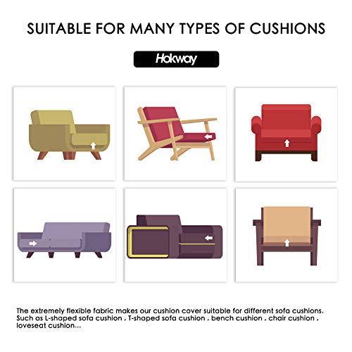 Hokway Stretch Couch Cushion Slipcovers Reversible Cushion Replacement Slipcovers Sofa Cushion Covers(Camel,2) #TOP5