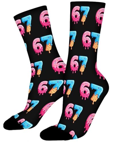 67 Socks 6 7 Silly Crazy Socks for Kids Easter Basket Stuffers for Teens Easter Gifts for Kids Funny Socks