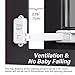 EUDEMON Window Lock Children Protection Window Restrictor Child Safety Window Stopper Falling Prevention Locks Limiter Easy to Install and Use Adhesive no Tools Need or Drill(1 Pack,White)