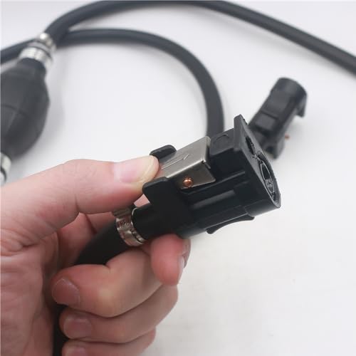 2.1m/6.88ft 5/16\" 8mm Fuel Line Hose with Connector, Hand Fuel Line Outboard Primer Bulb Assembly Kit for Motor Vehicle Marine Boat - Thumbnail 4