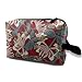 Produktbild F1054_Honeysuckle Flora-red-R_7927 Toiletry Bag Cosmetic Bag Portable Makeup Pouch Travel Hanging Organizer Bag for Women Girl 10x5x6.2 inch