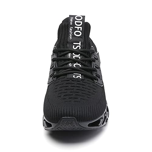 SKDOIUL Men Sport Running Sneakers Tennis Athletic Walking Shoes Mesh Breathable Comfort Fashion Casual Gym Runner Jogging Trainers All Black Size 10.5 by SKDOIUL - Used condition - Image 4