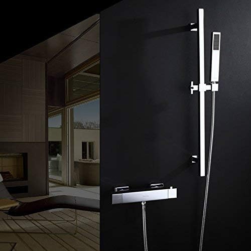Copper Thermostatic Faucet Shower Set Thermostatic Valve Lift Rod Shower Bracket D316-2 (with Lift Rod Set) Quality Assurance of Modern and Simple Classic Retro Home Decoration Bathtub Shower
