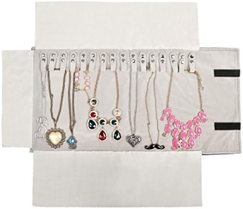 Travel Velvet Jewelry Roll Earrings Rings Necklaces Organizer Clutch Bag for Necklace
