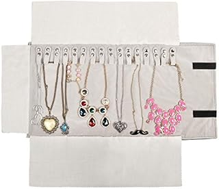 Travel Velvet Jewelry Roll Earrings Rings Necklaces Organizer Clutch Bag for Necklace