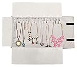 WODISON Travel Velvet Jewelry Roll Earrings Rings Necklaces Organizer Clutch Bag for Necklace