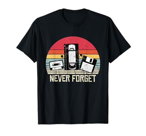 Funny Never Forget, Disquette VHS Tape, rétro vintage T-Shirt