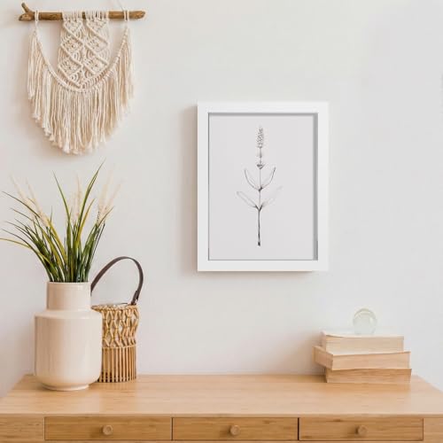 Image of LaVie Home 5x7 Picture Frame for Wall Display, 5x7 White Picture Frame with HD Plexiglas, 5 x 7 Poster Frame 1 Pack, Display Frame for Vertical or Horizontal, Classic Collection