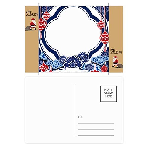 Cartes postales de remerciement fleurs bleues pour écrire sans bavure, lot 20