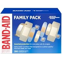 280-Count Band-Aid Adhesive Bandages Family Variety-Pack (Sheer and Clear Flexible)