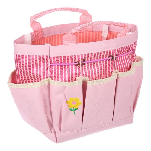 QUARKZMAN Borsa Attrezzi Giardino 13.19 x 3.94 x 9.65 Grande Borsa Oxford Tasche Borsa Giardino Organizzatore Attrezzi Piante Conservazione Trasportatore per Esterni, Rosa
