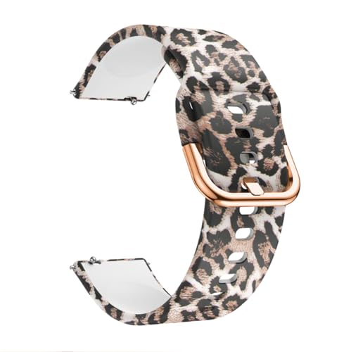 Correa compatible para reloj Kuizil Soudorv T70 silicona marrón leopardo miniatura 2
