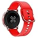 DEALELE Strap Compatible with Samsung Galaxy Watch 7 / FE / 6/6 Classic / 5/5 pro / 4/4 classic/Galaxy 3 41mm / Active 2, 20mm Soft Silicone Bands for Huawei GT3 42mm Women Men (Red)