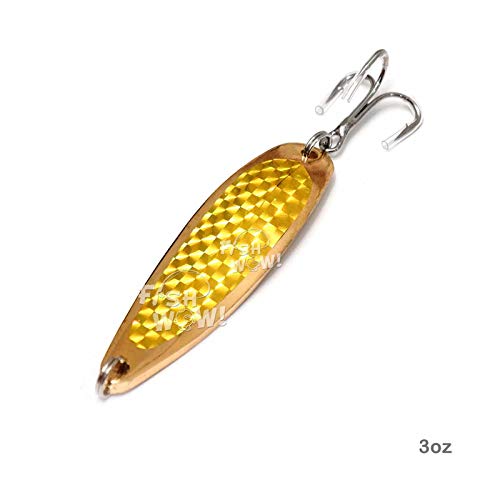4Pcs 3Oz 6Inch Fishing Spoon With A Treble Hook Gold & Silver - Fish Wow!… #TOP4
