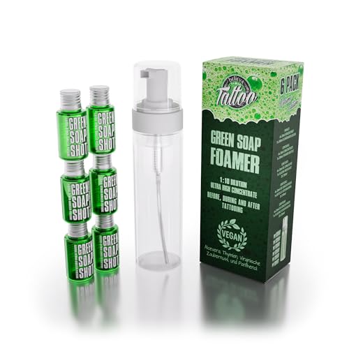 Believa Tattoo Green Soap Concentrato 6 x 20 ml + Foamer