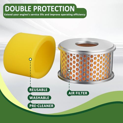 Image of GX160 GX200 AFZE18 Air Filter for Most 212CC, 196CC Gas OHV Engine Yellow