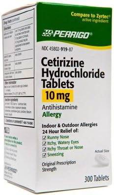 Perrigo- Cetirizine 10mg, 300 Tablets