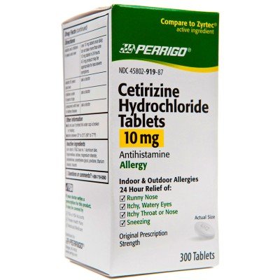 Perrigo- Cetirizine 10mg, 300 Tablets